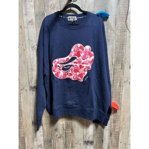 BAPE A Bathing Ape ABC CAMO PATCH LOOSE FIT CREWNECK 2XL NWT